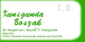 kunigunda boszak business card